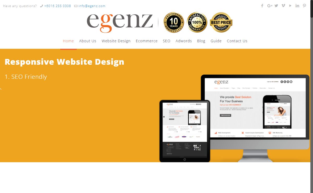Egenz.com – Professional Website Design & Consultation