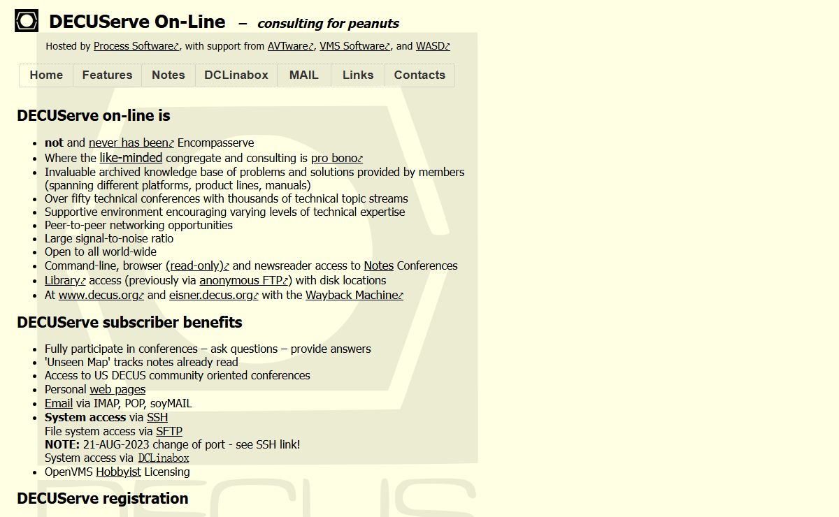DECUServe on-line