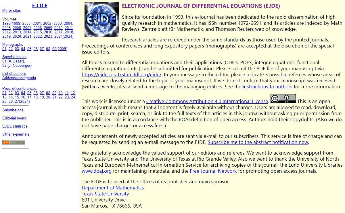 Electronic Journal of Differential Equations