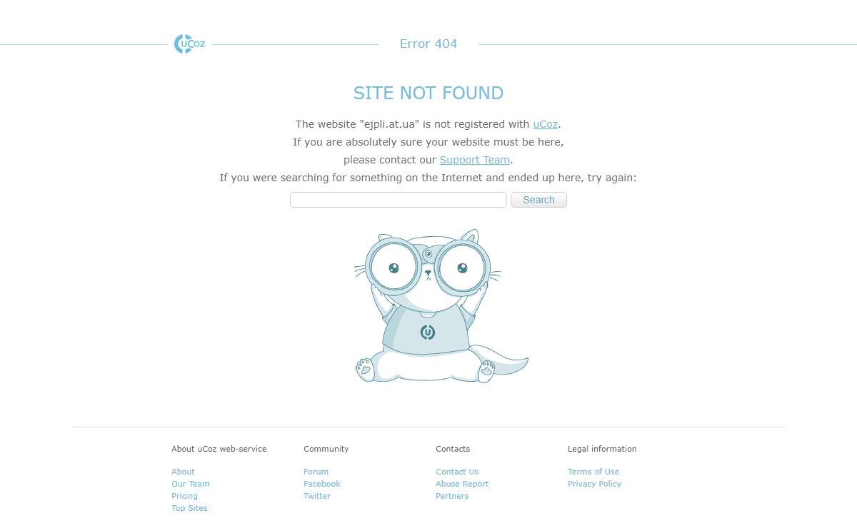 404 - Unable to load website