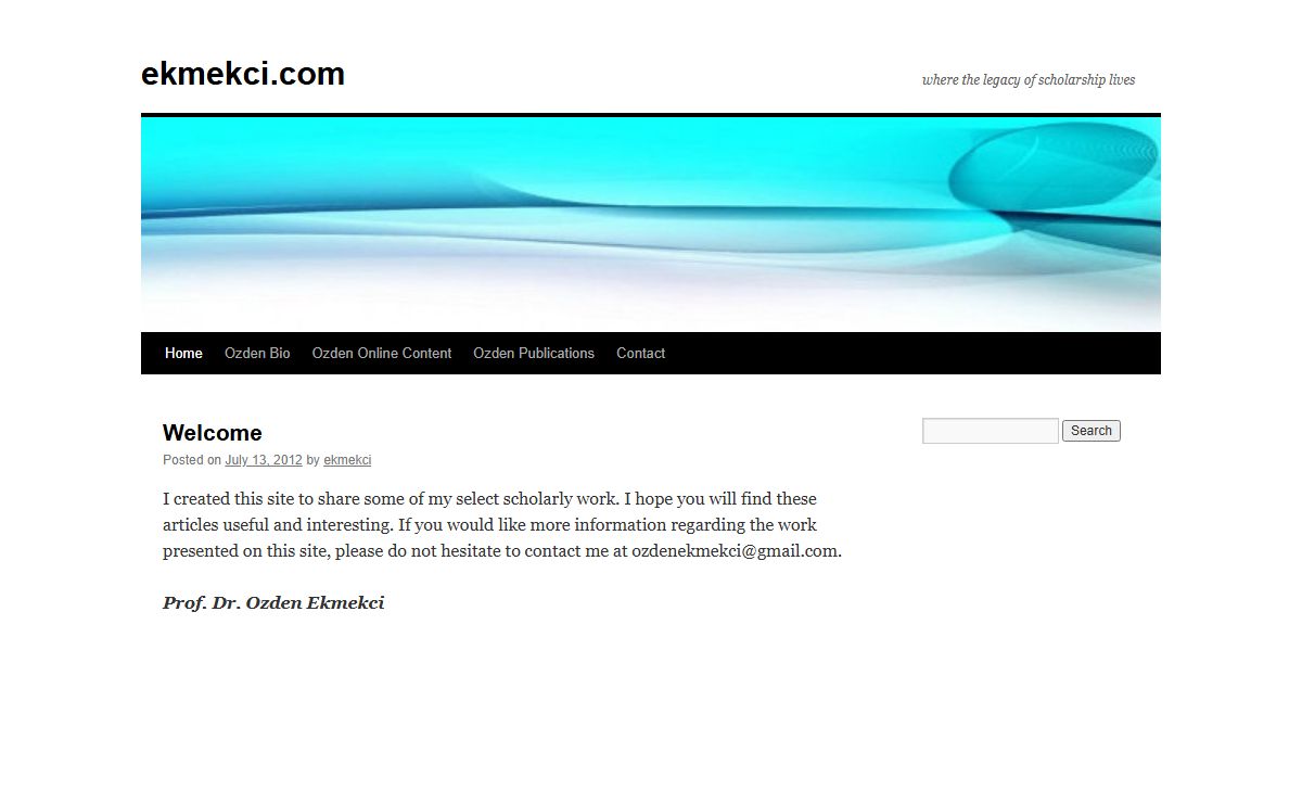 ekmekci.com | where the legacy of scholarship lives
