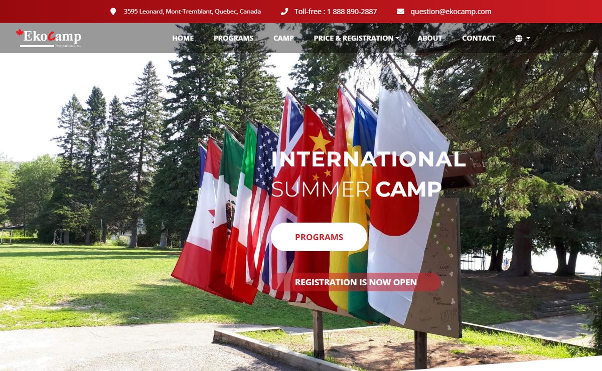French and English summer camp in Canada