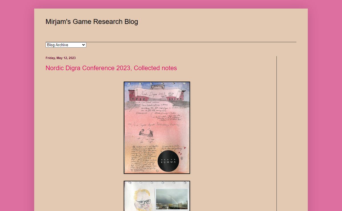 Mirjam's Game Research Blog