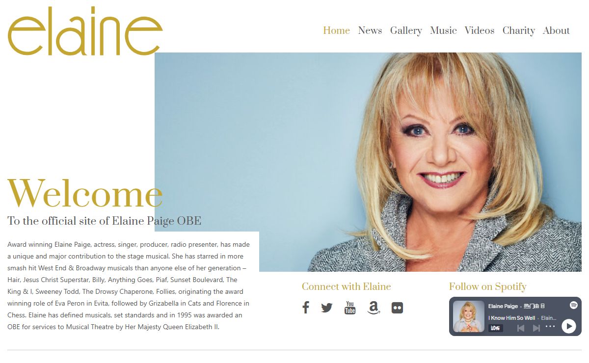 Elaine Paige – The Official Site of Elaine Paige OBE