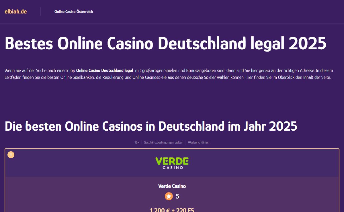 Online Casino Deutschland legal 2025: Liste der Online Casinos