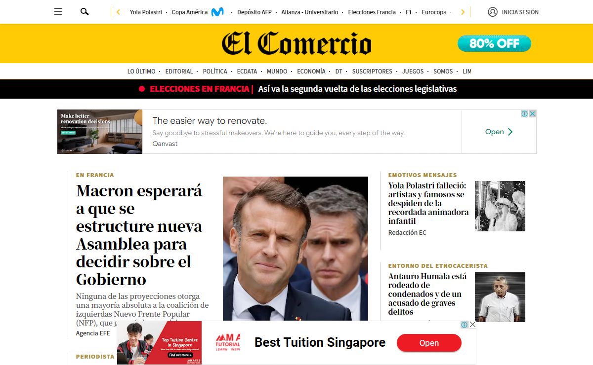 Noticias del Perú y el Mundo de último minuto | EL COMERCIO PERÚ