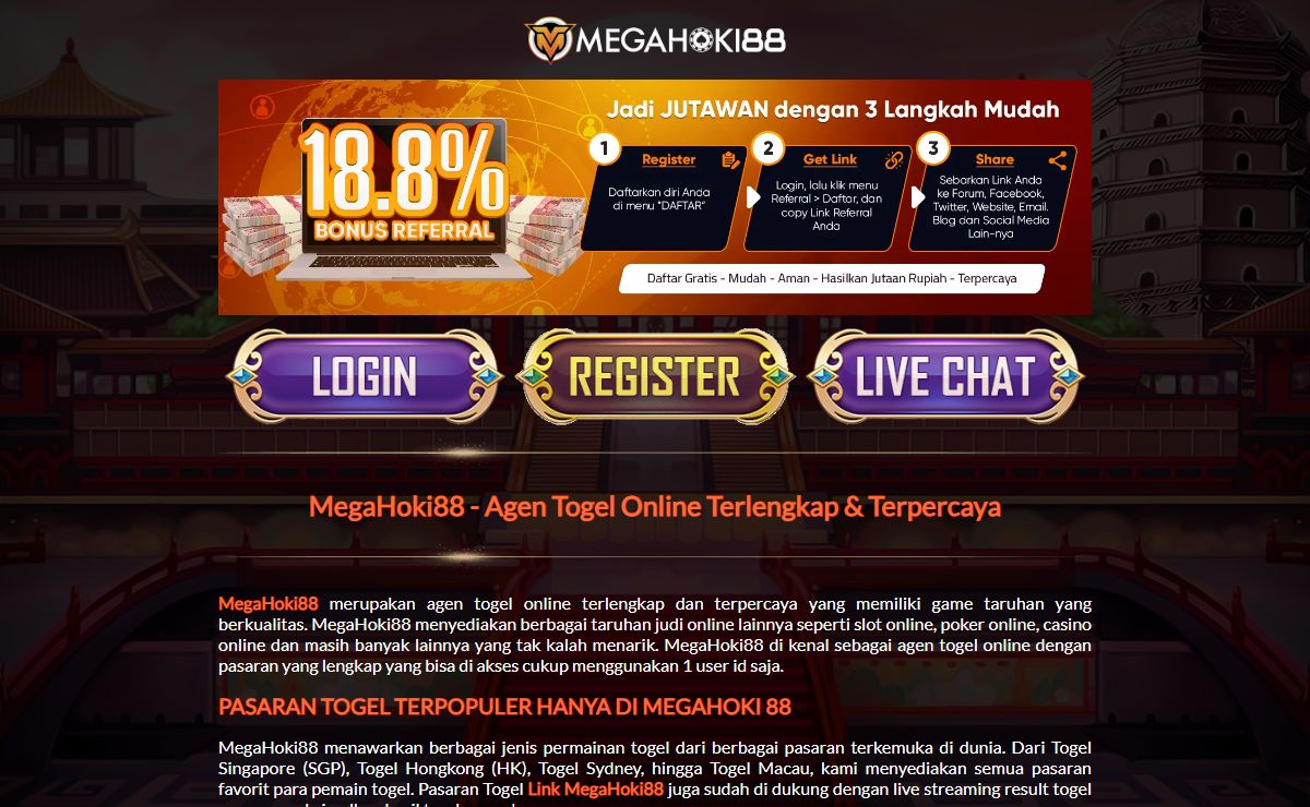 MegaHoki88 - Agen Togel Online Terlengkap & Terpercaya