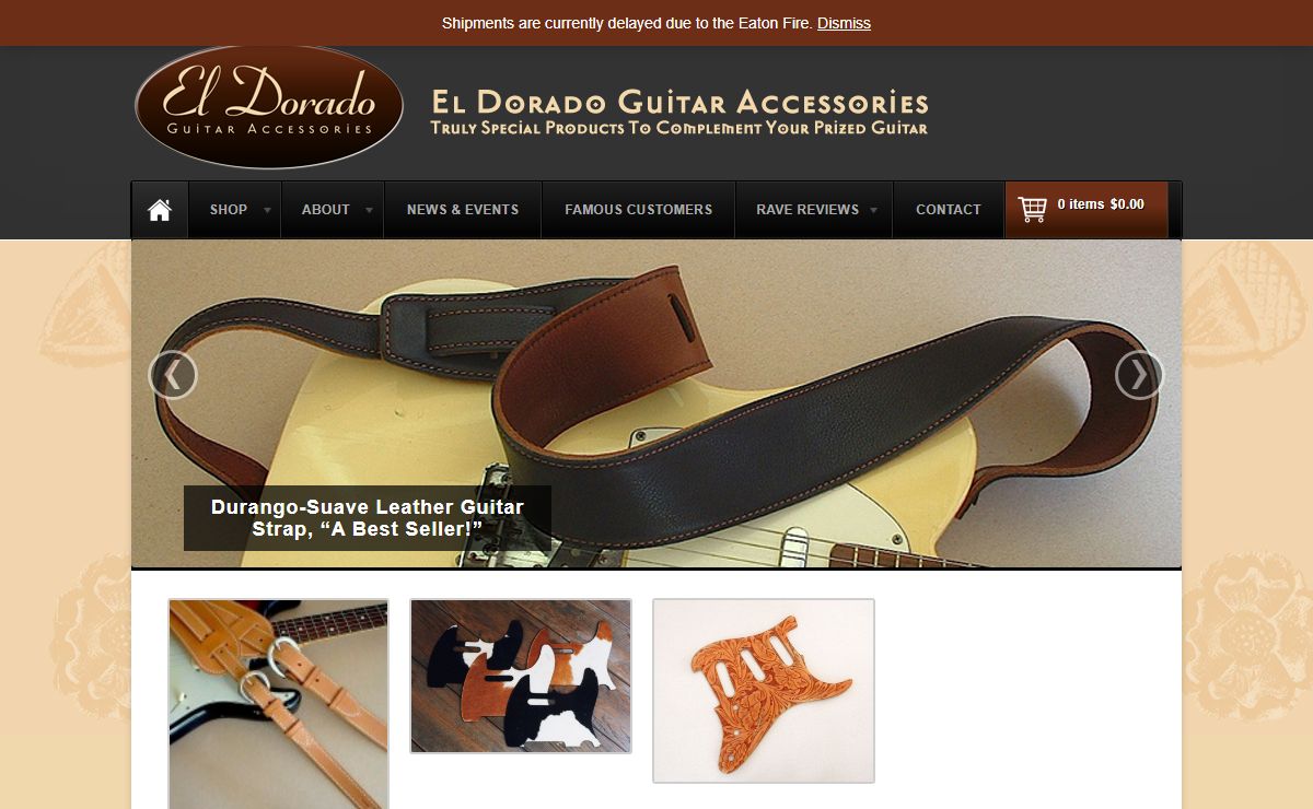 El Dorado Guitar Accessories « Truly Special Leather Guitar Straps to Complement Your Prized Instrument