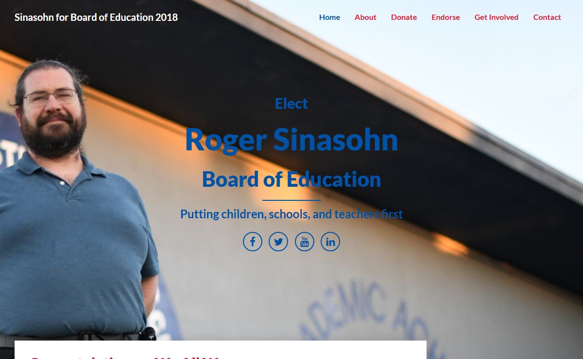 Sinasohn for Board of Education 2018 – Putting children, schools, and teachers first