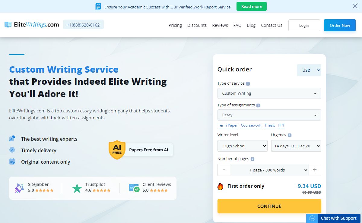 Custom Elite Writing Service | Save Your Time & Money with Elite Writers