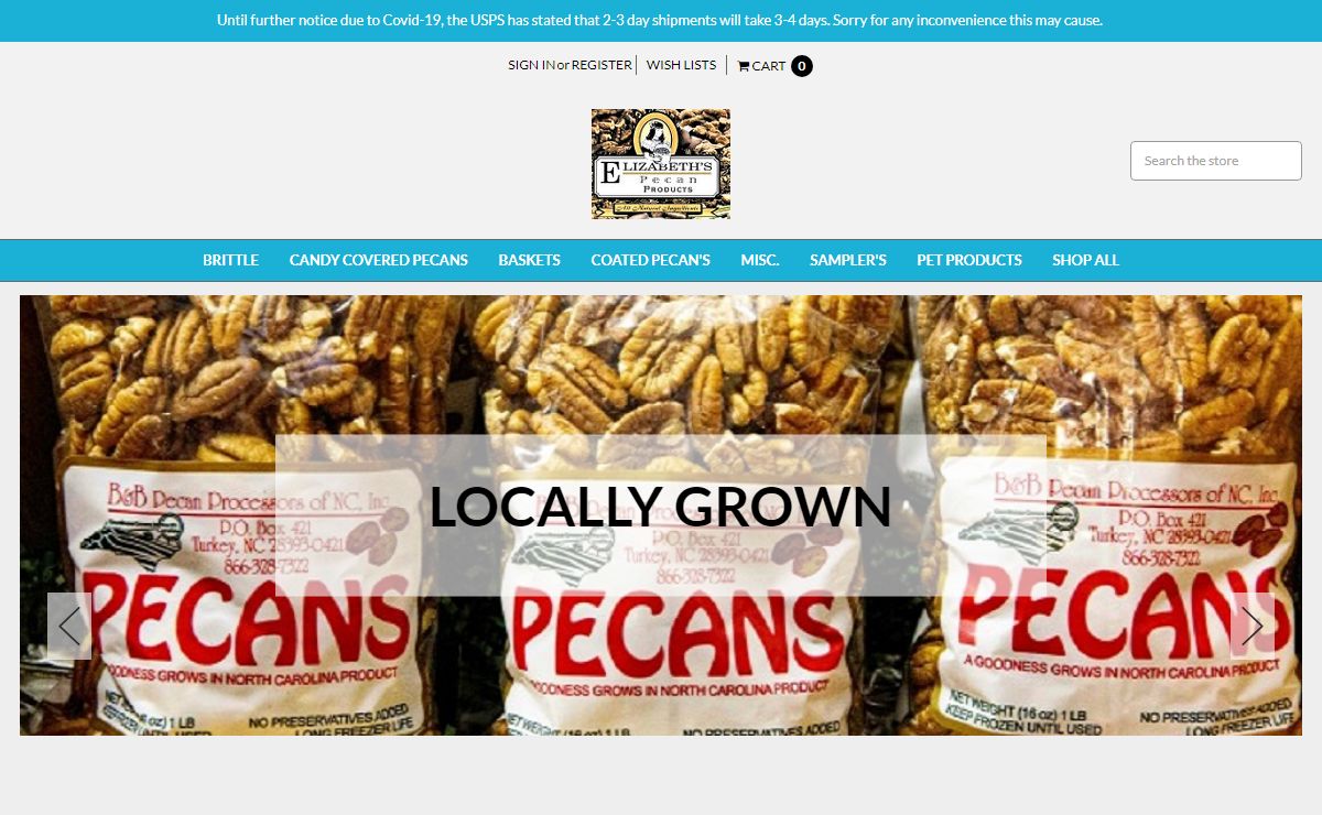 Elizabeth's Pecans | The Home of Soft Pecan Brittle