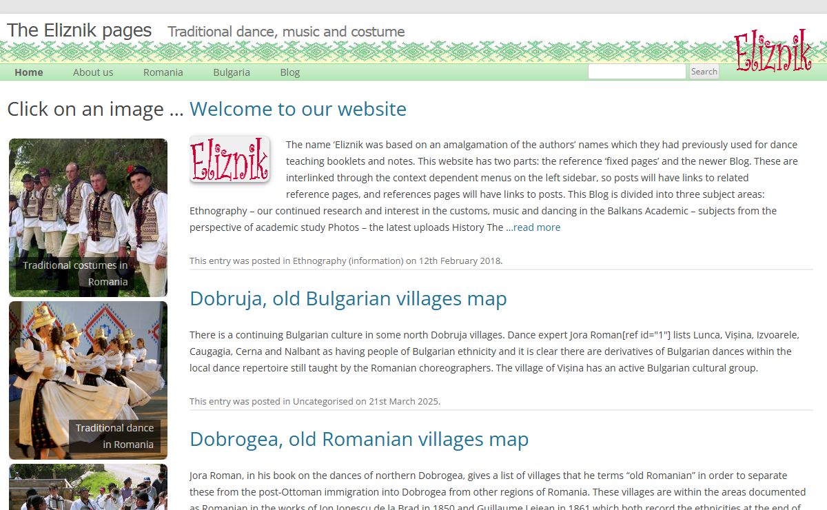The Eliznik pages | Traditional dance, music and costume