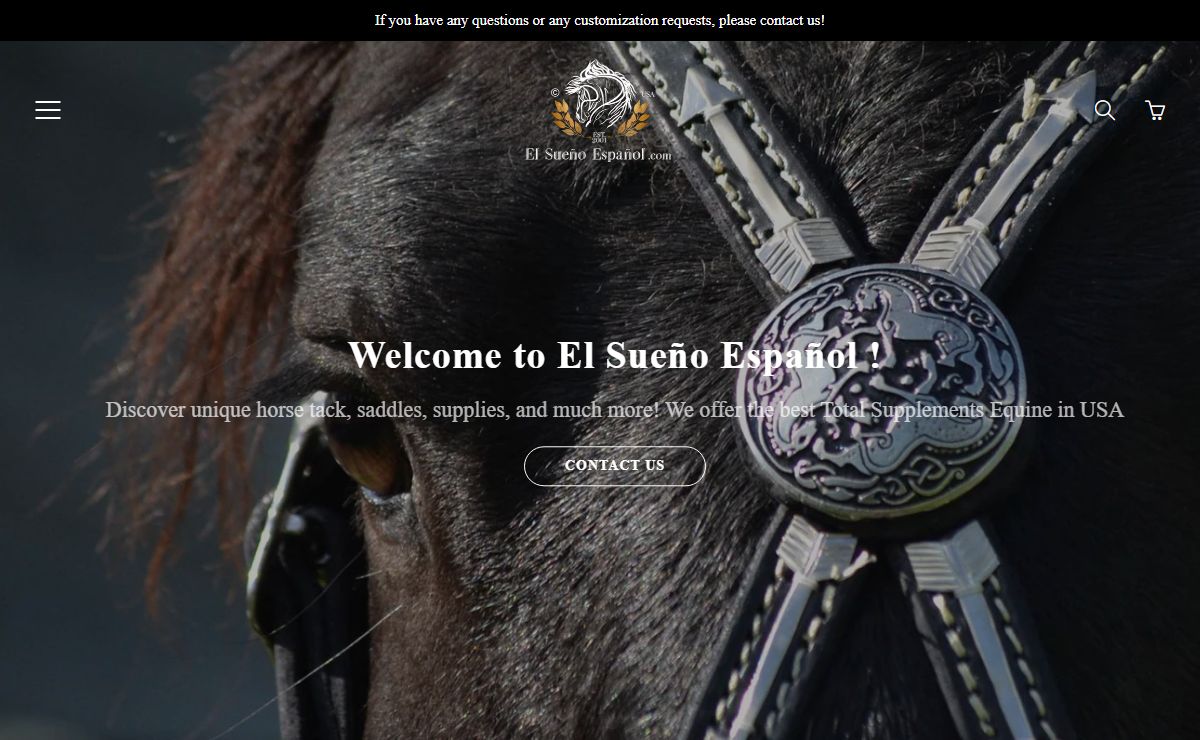 Custom Horse Tack. Exclusive Ludomar Distributor. Equine Supplements. – El Sueno Espanol