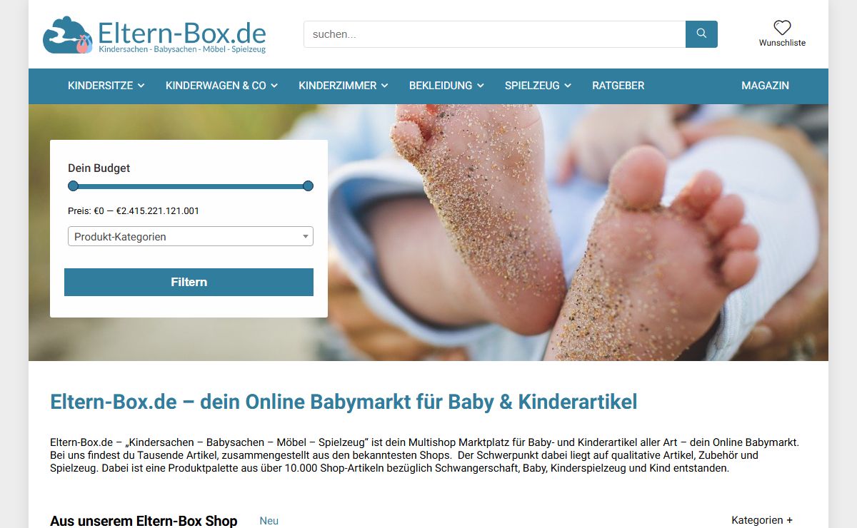 Eltern-Box.de ✔️ Dein Online Babymarkt für Baby & Kinderartikel