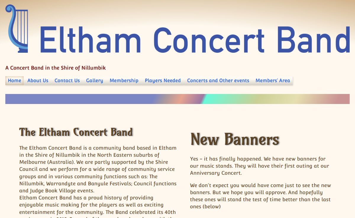 A Concert Band in the Shire of Nillumbik