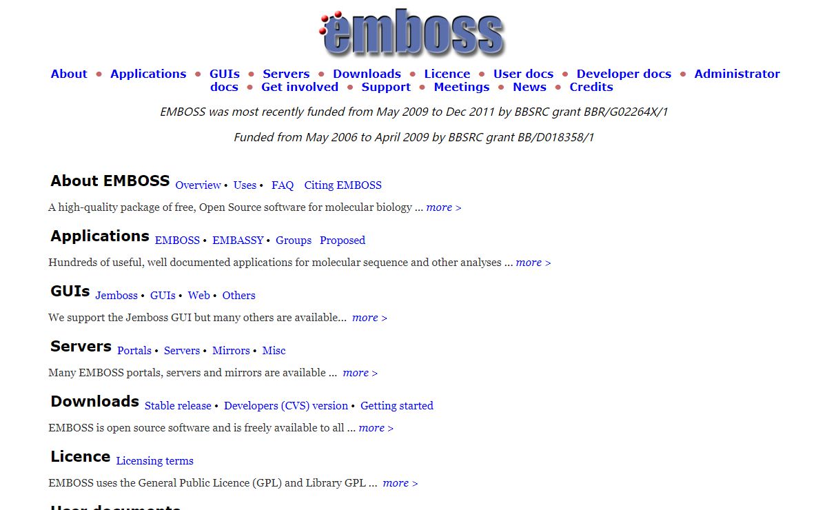 EMBOSS Homepage