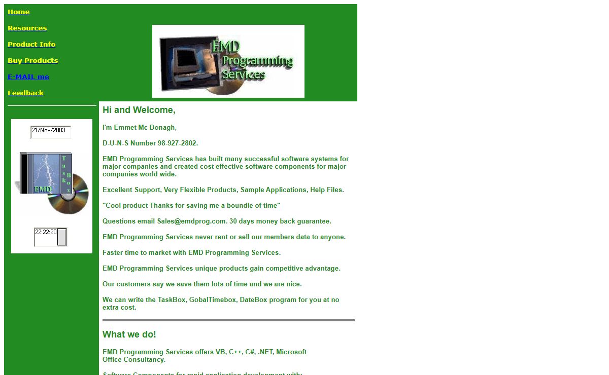 EMD Programming Services software for E-Business