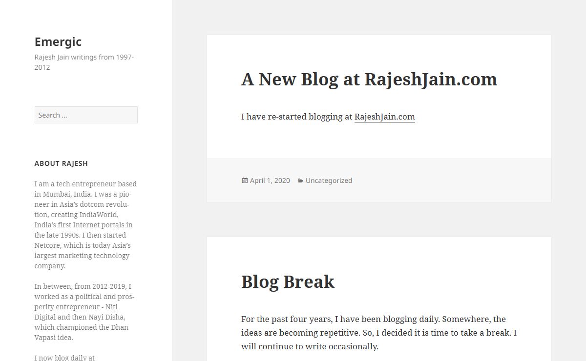Emergic – Rajesh Jain writings from 1997-2012