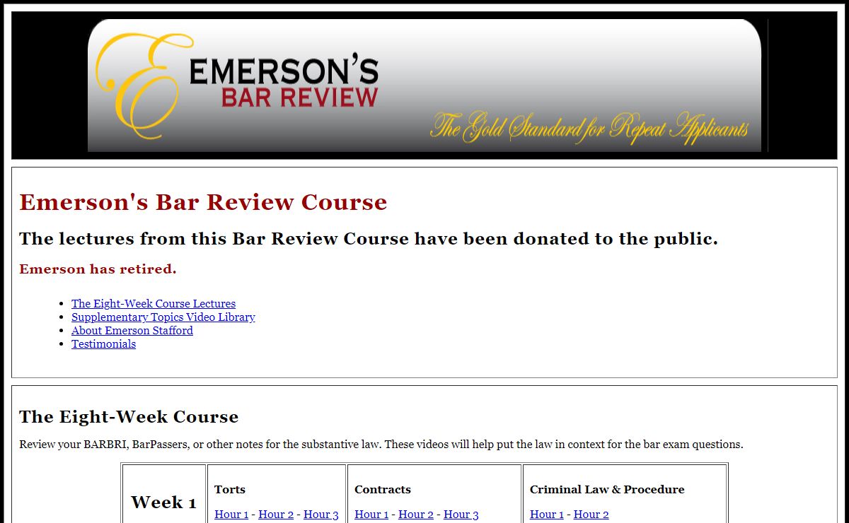 Emerson's California Bar Review