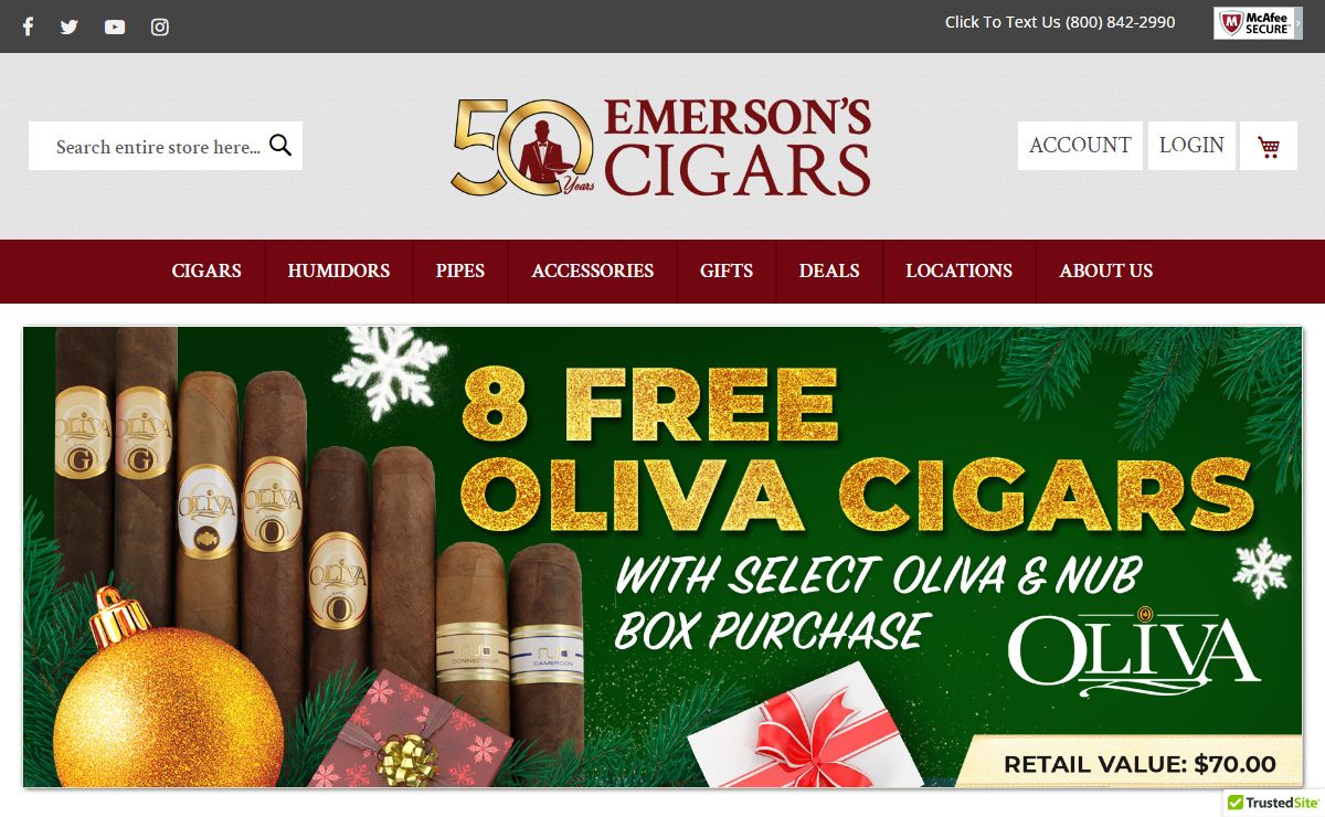 Cigars - Buy Quality Discount Cigars Online - Emerson's Cigars | Emerson's Cigars