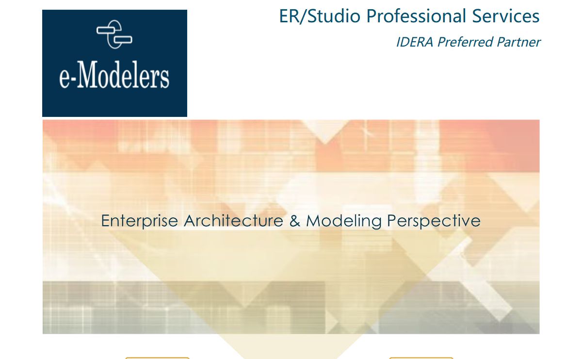 e-Modelers: Data Modeling, UML, Use Case Analysis, Enterprise Architecture, Data Warehouse