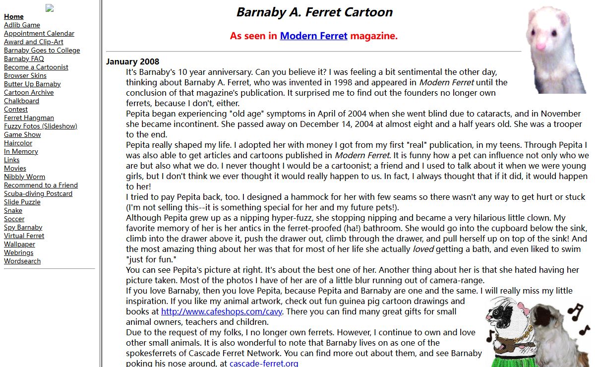 Official Webpage of Barnaby A. Ferret