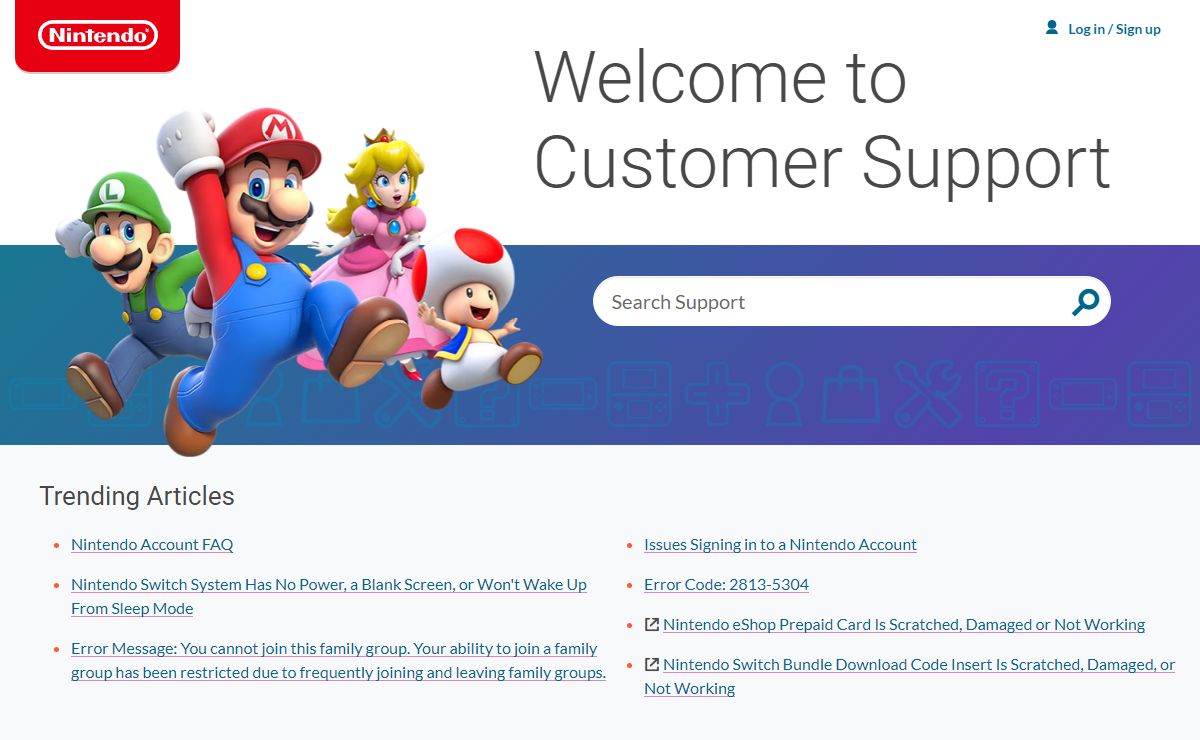 Nintendo Support