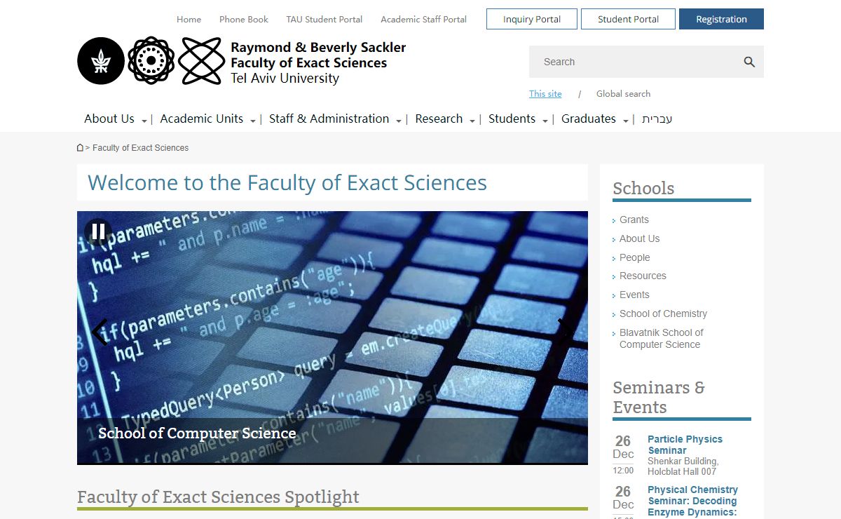 Faculty of Exact Sciences Raymond & Beverly Sackler | Tel Aviv University