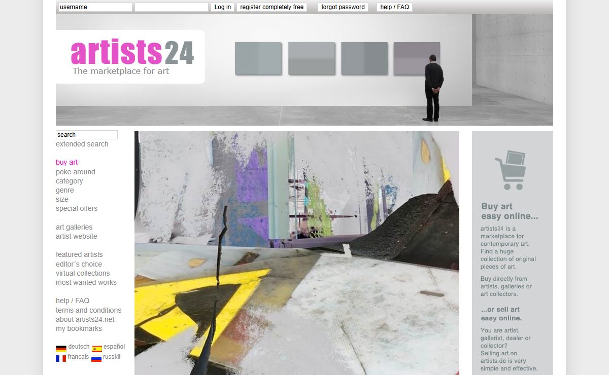 artists24.net - Buy and sell art - registry - search for artists - work of art - online-gallery - artwork - gallery