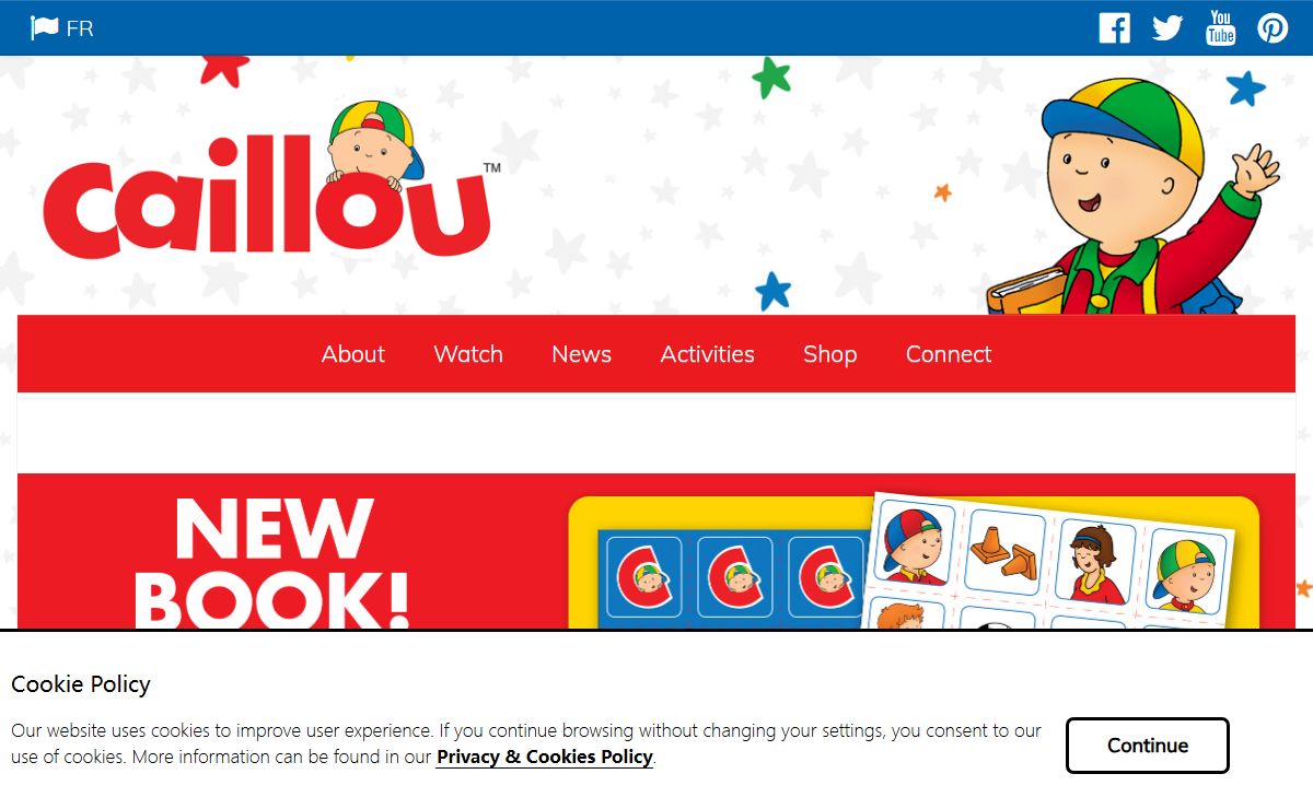 Home - Caillou, Caillou Website, The Home of Caillou, WildBrain