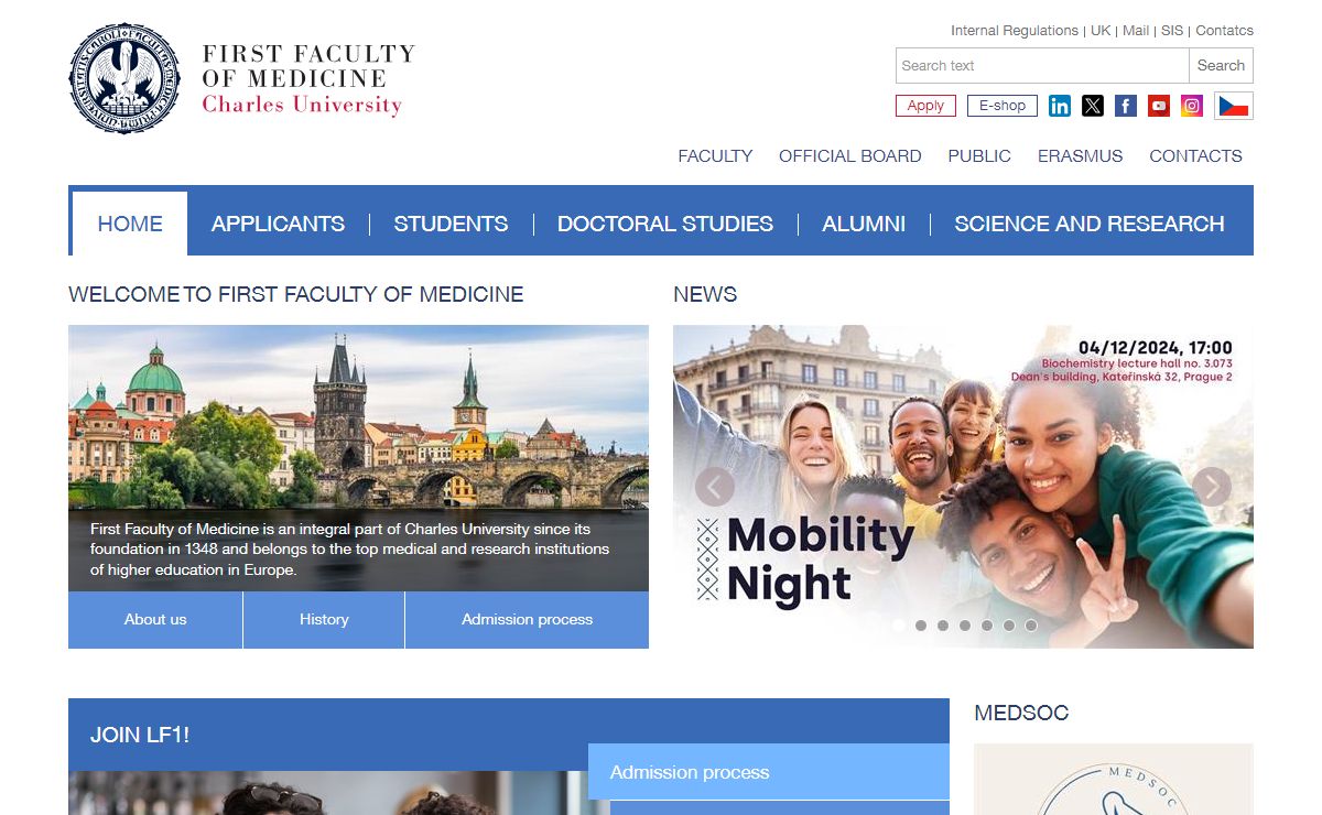 First Faculty of Medicine, Charles University in Prague
