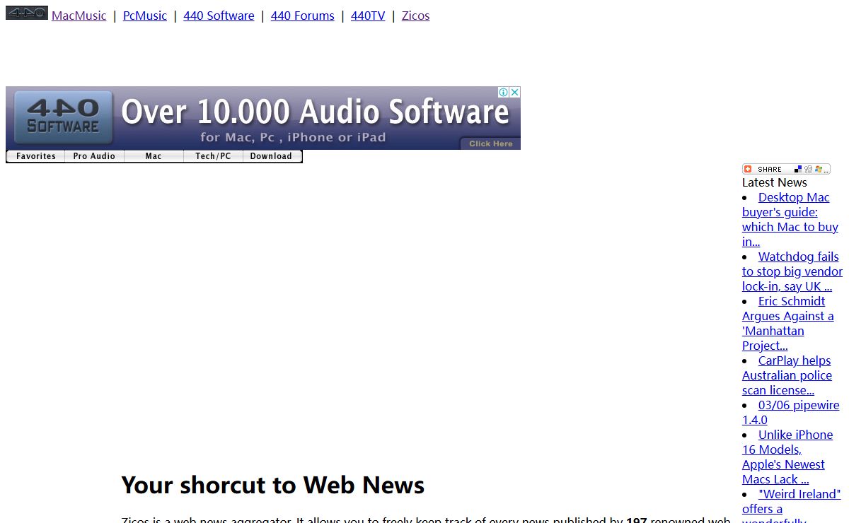 Zicos: Audio, Mac, Tech and download News