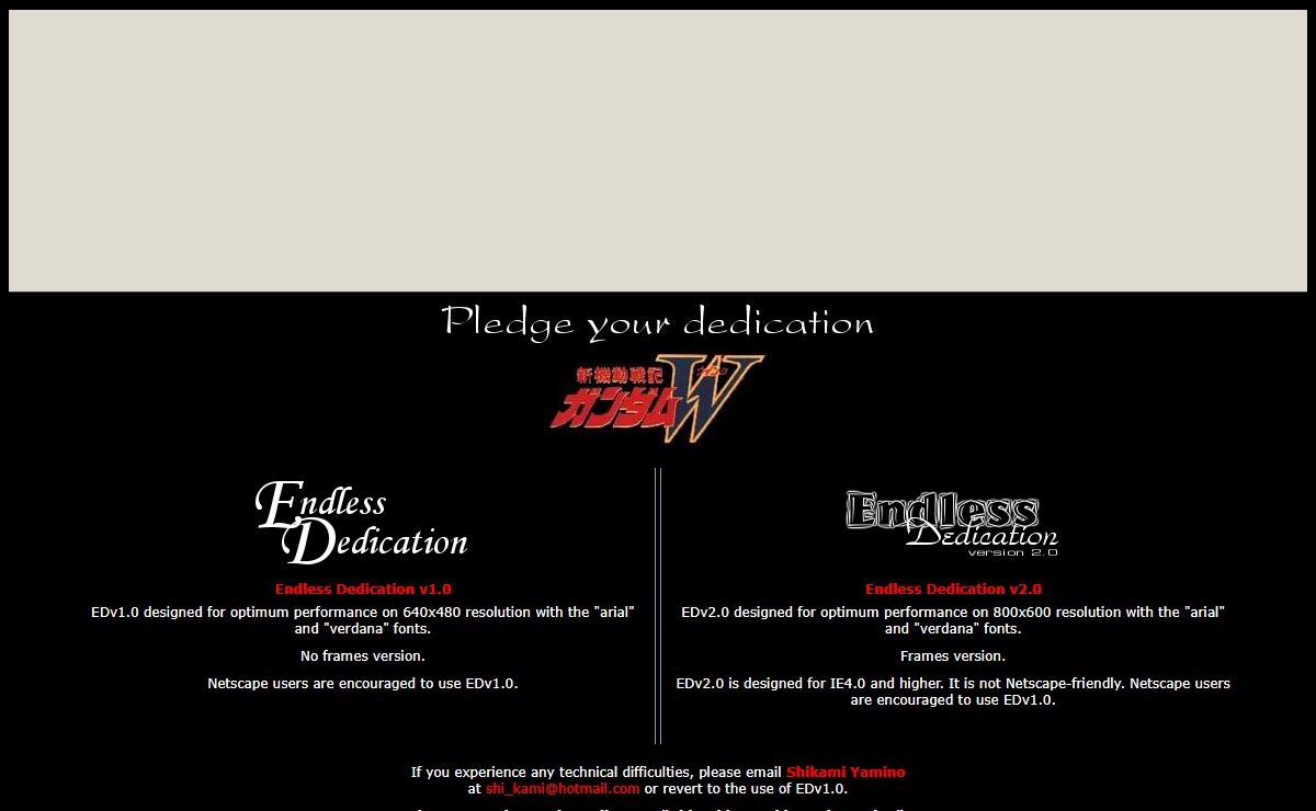 Endless Dedication - A Tribute to Shin Kidousenki Gundam Wing