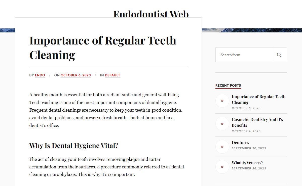 Endodontist Web