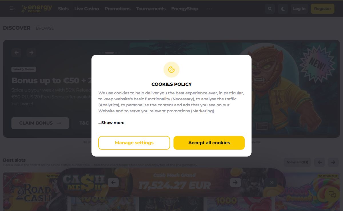 Best Online Casino | EnergyCasino New Casino Online