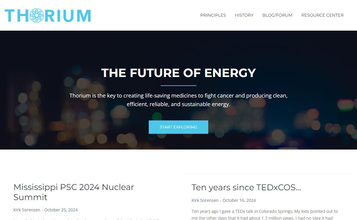 Energy From Thorium – Natural nuclear energy