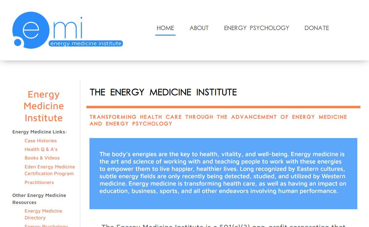 Energy Medicine Institute – Advancing Energy Medicine and Energy Psychology