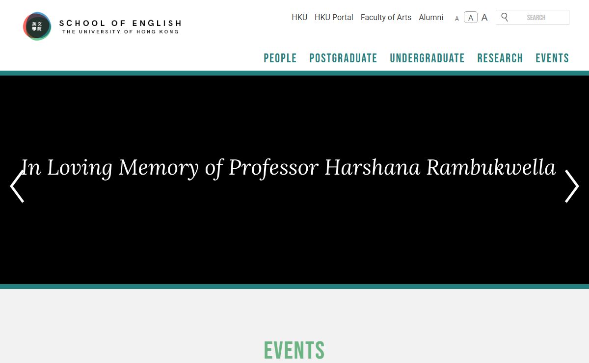 School of English | Faculty of Arts | HKU