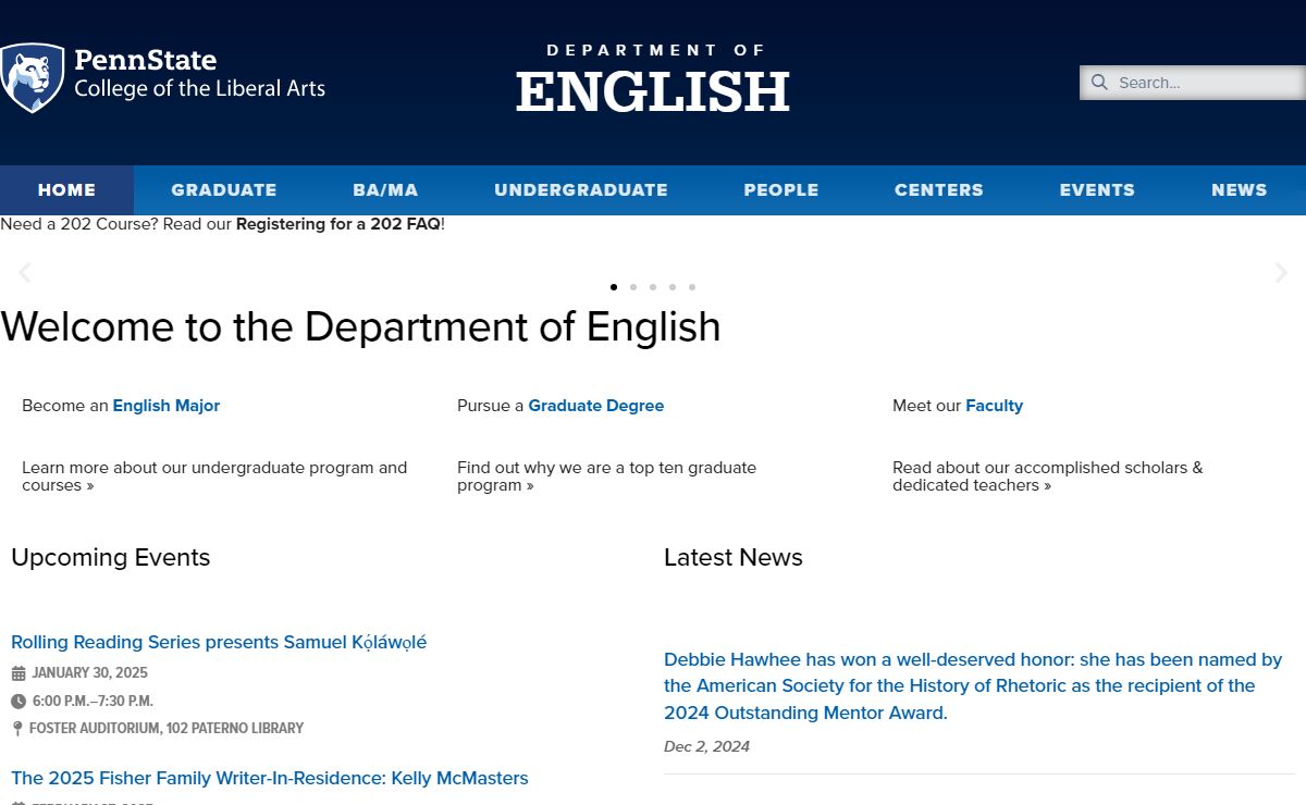 Home - Department of English
