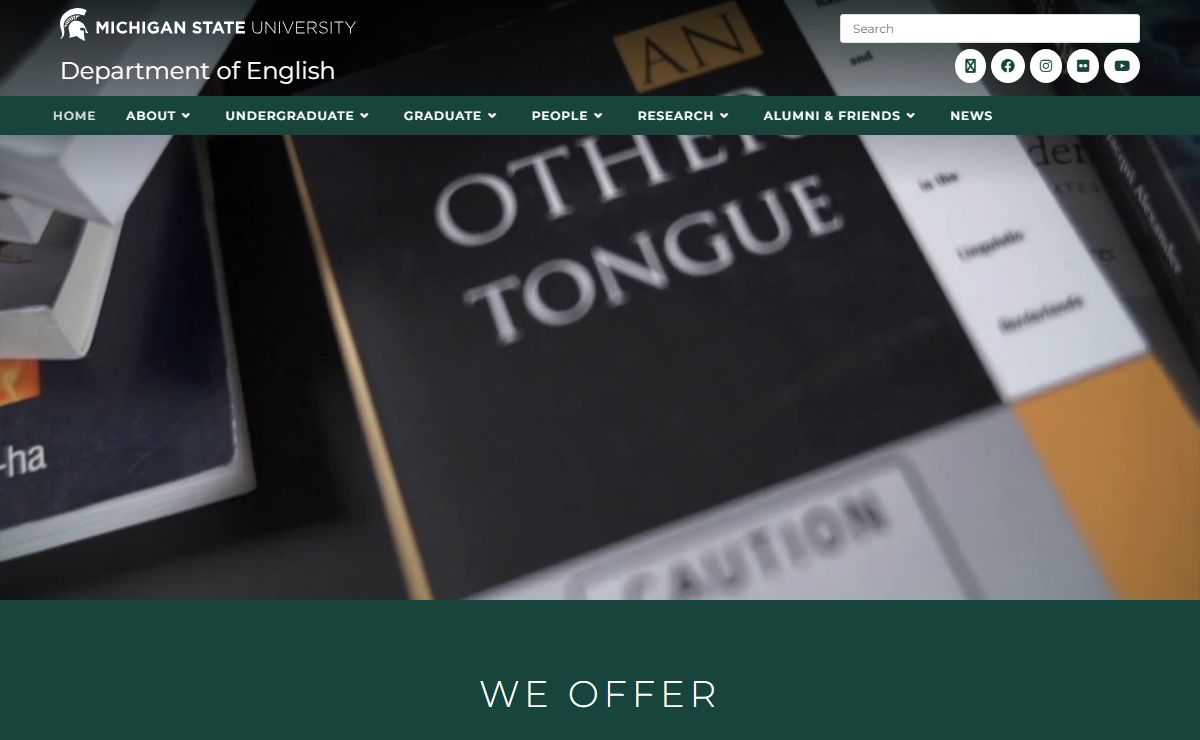 Department of English – Michigan State University
