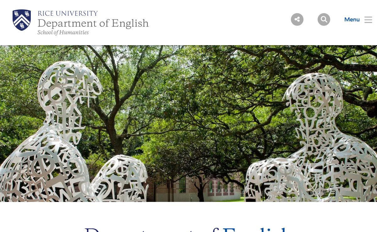 Department of English | Rice University