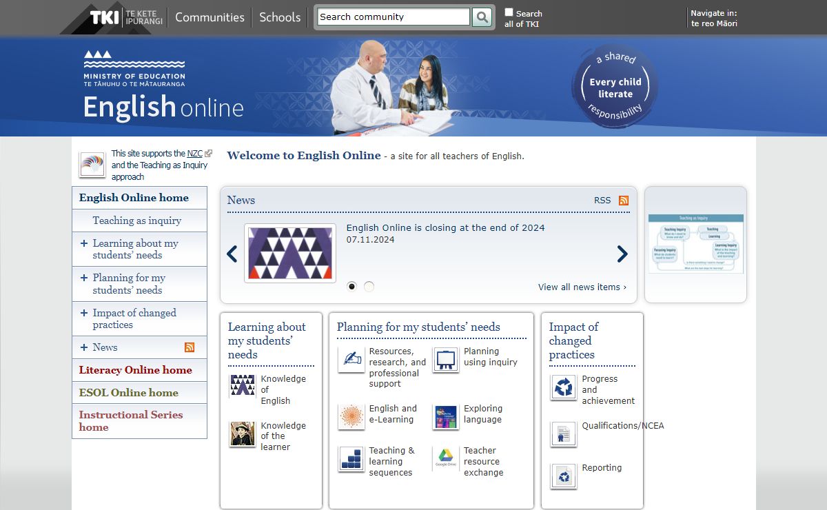 English Online / English - ESOL - Literacy Online website - English - ESOL - Literacy Online