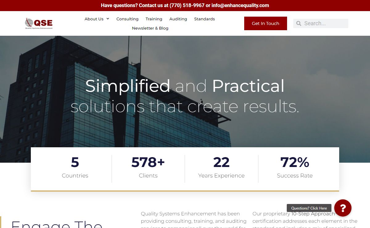 Quality Systems Enhancement | Training, Auditing, Consulting