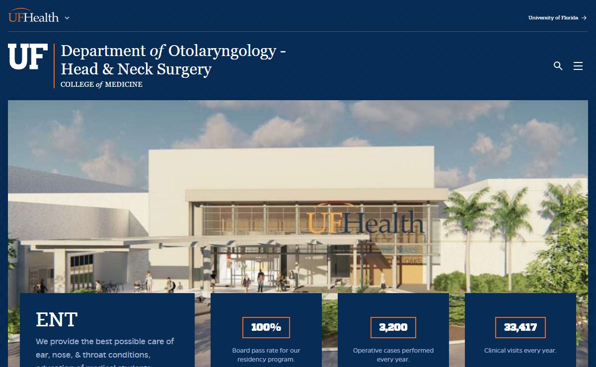 Department of Otolaryngology - Head & Neck Surgery » College of Medicine » University of Florida