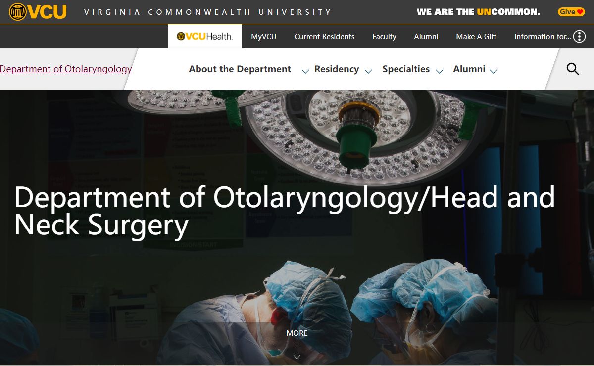 Department of Otolaryngology - VCU School of Medicine