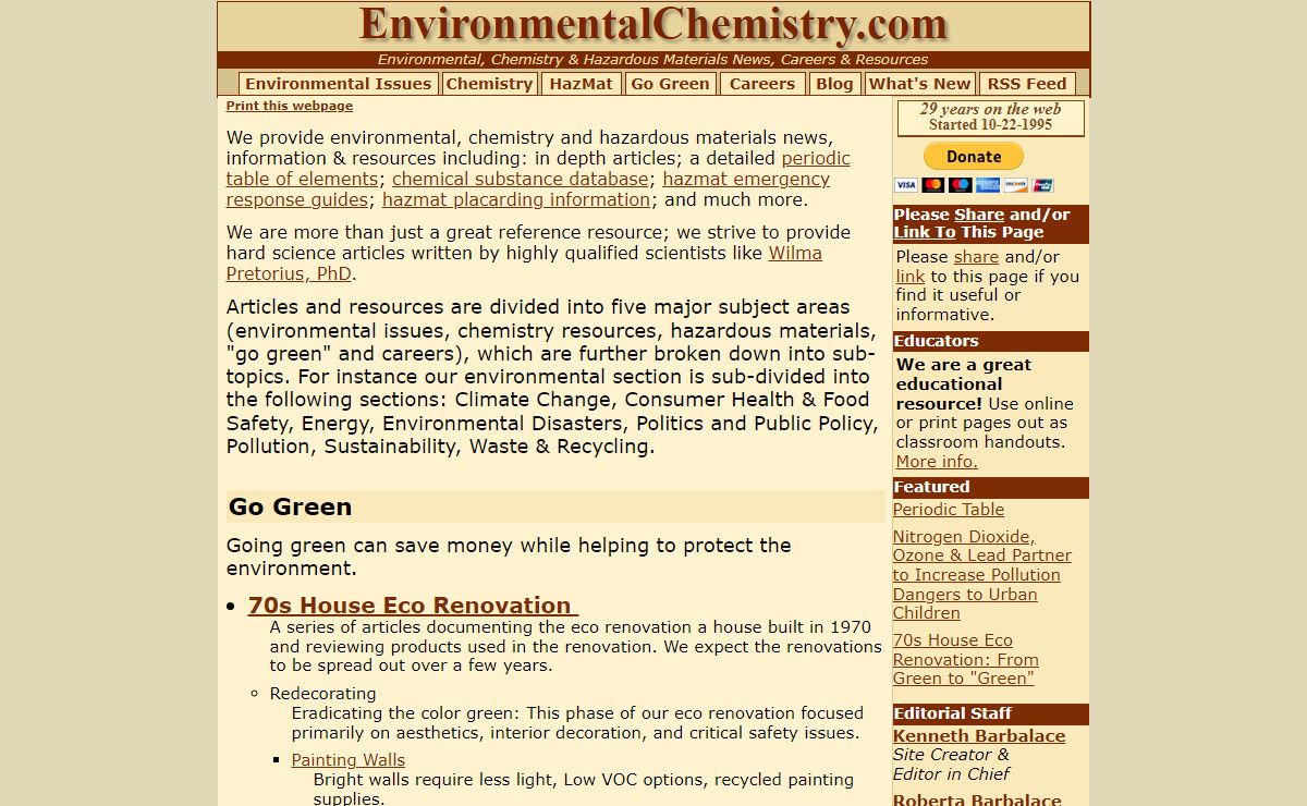EnvironmentalChemistry.com: Environmental, Chemistry & Hazardous Materials News, Careers & Resources