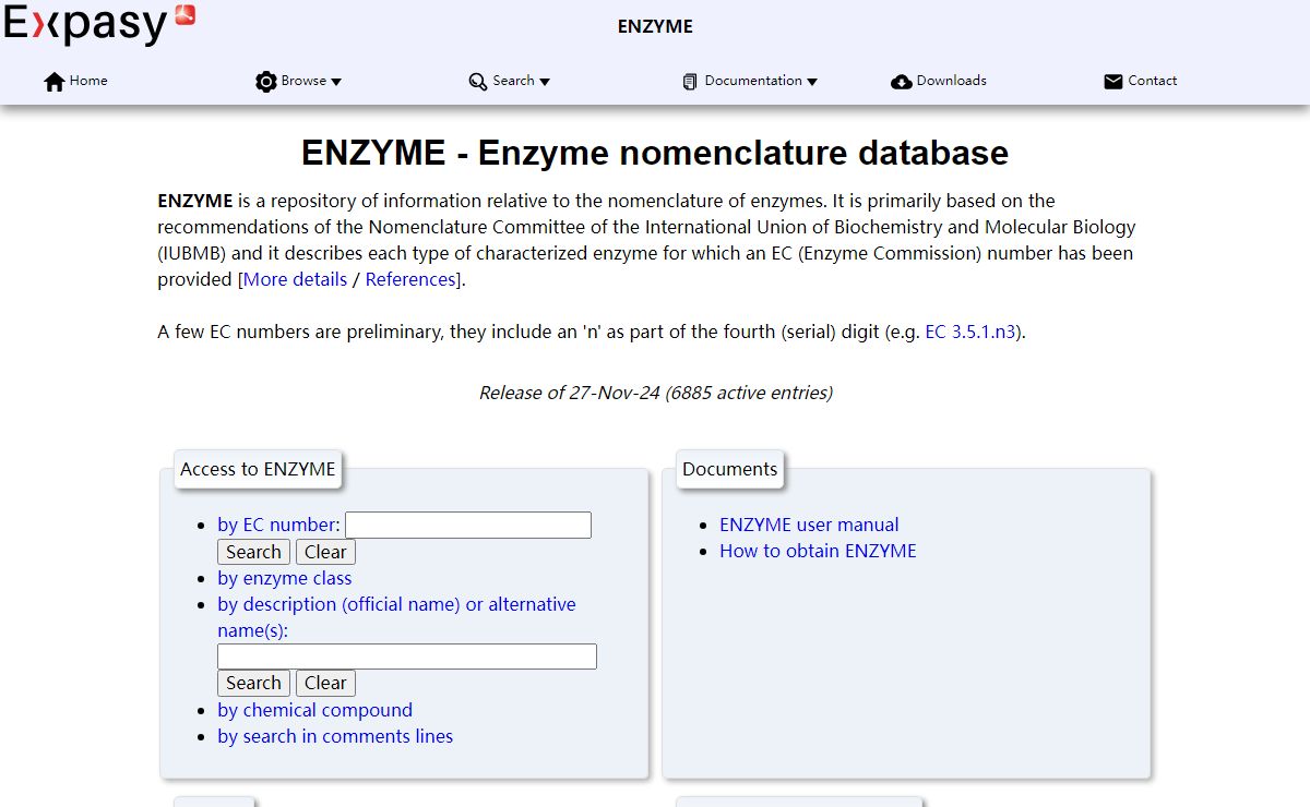 Expasy - ENZYME