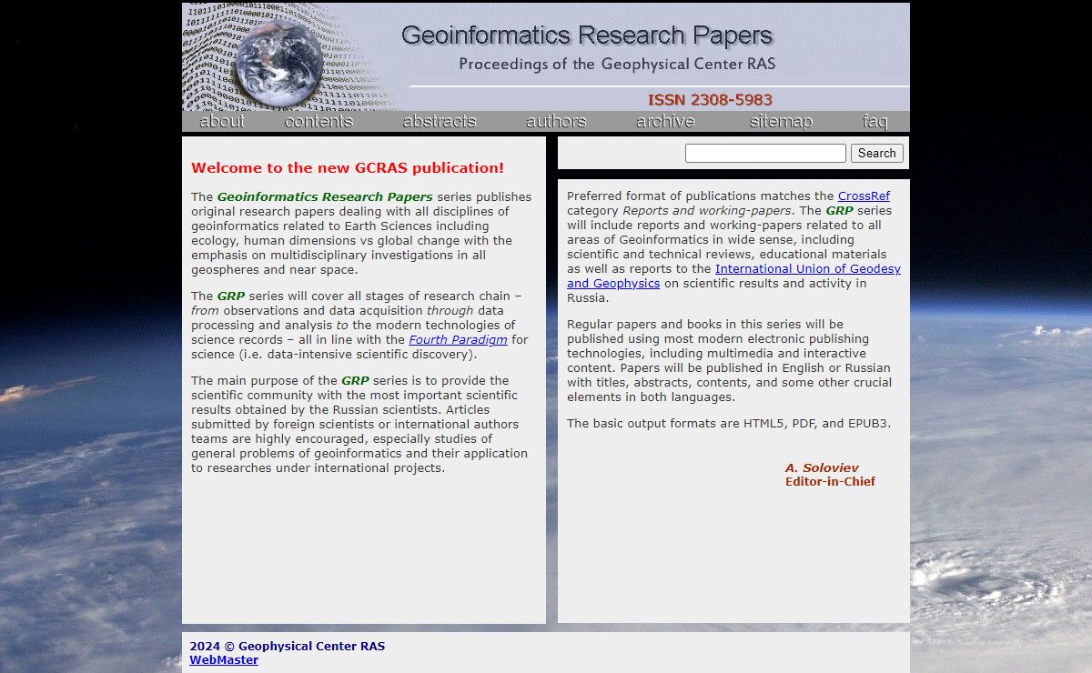 Geoinformatics Research Papers