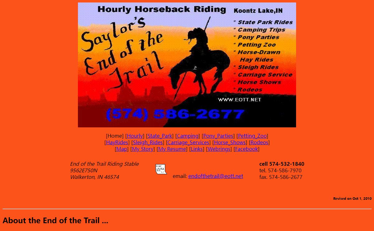 Saylor's End of the Trail Riding Stable, Koontz Lake, IN