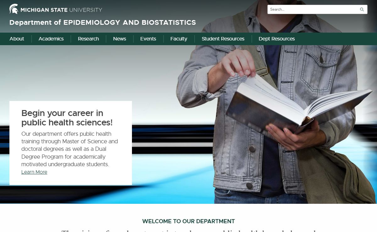 Department of EPIDEMIOLOGY AND BIOSTATISTICS | Michigan State University